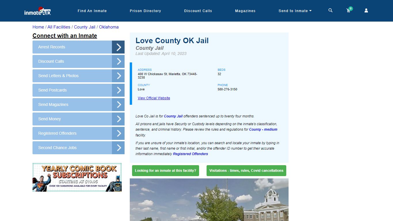 Love County OK Jail - Inmate Locator - Marietta, OK